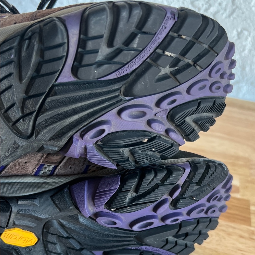 Merrell Brown and Purple Athletic Hiking Shoes - Picture 10 of 16